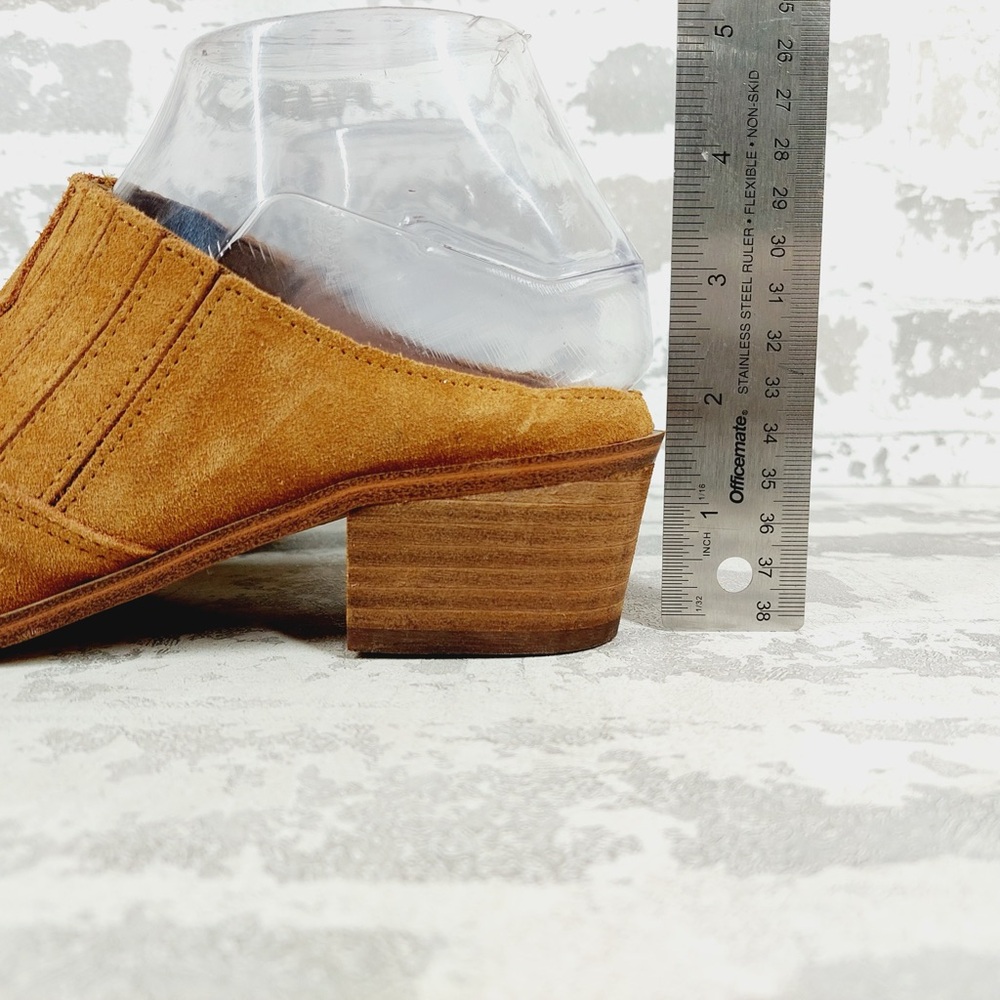 NEW Chinese Laundry Los Angeles Tan Brown Leather Western Mules V69 - Picture 2 of 12